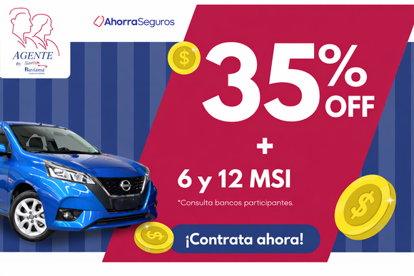Conduce tranquilo con cobertura completa y hasta 35% de ahorro en tu seguro.